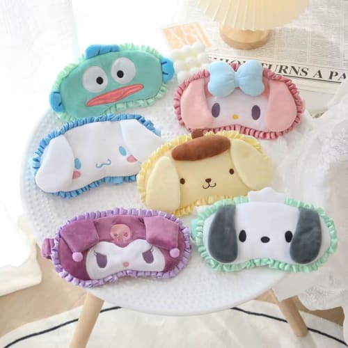 GHDVOP My Melody Eye Mask, a Fun, Anime-themed Sleep Mask Featuring a Cute, Fluffy Character. It Provides a Restful, Comfortable Sleep, Blocks Out Lig