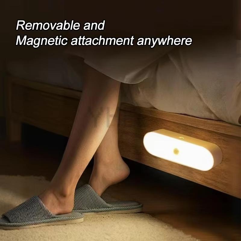 Night Lights Wireless LED Motion Sensor Lamp USB Rechargeable Magnetic For Wardrobe Room Closet Kitchen Tube Detector Bulb