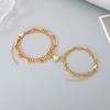 Magnetic Couple Bracelets Gold Color Lock and Key Design Stainless Steel Matching Bracelets for Boyfriend Girlfriend Valentin