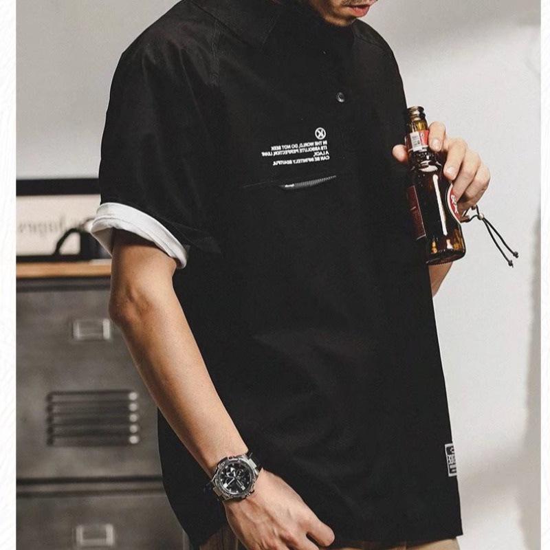 Men's Retro Short-Sleeve Casual Summer Workwear Shirt