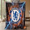 Couverture sur le thème du Chelsea FC Couverture douce en flanelle Couverture jetée en peluche Couverture douillette pour canapé et lit pour la décoration de la maison