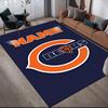 Custom Name,Chicago Bears Home Sofa Decoration for Living Room & Bedroom, Non‑Slip Play Flannel Floor Mat for Game Room