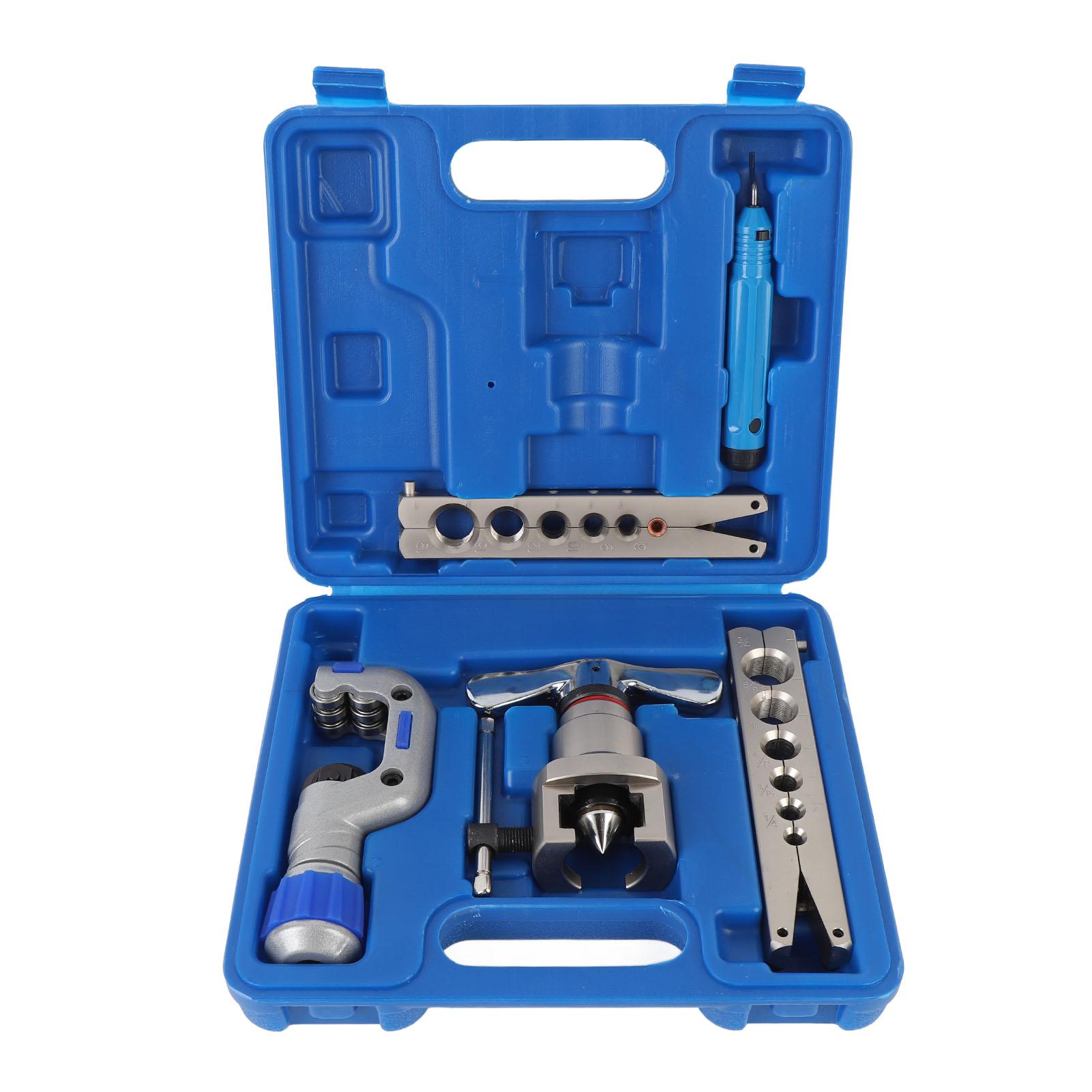 Набор инструментов для развальцовки 5 шт. Металлический набор инструментов для развальцовки труб системы ОВКВ с труборезом для 1/4 дюйма, 5/16 дюйма, 3/8 дюйма, 1/2 дюйма, 5/8 дюйма, 3/4 дюйма
