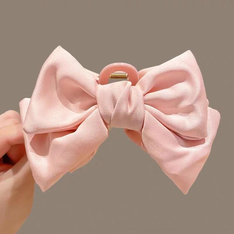 

Большой краб для волос с бантом Новый модный милый однотонный зажим-акула для волос Инструменты для укладки волос Аксессуары для волос для женщин и девушек