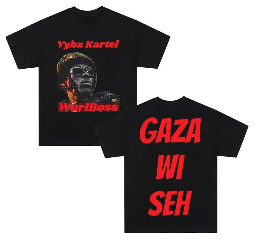 Rapper Vybz Kartels Meestverkochte Nieuwe Album T-shirt Unisex Modieus Retro 2026 Zomerprint Puur Katoen Korte Mouwen Top