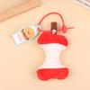 1Pc Plush Cartoon Bone Key Chain For Women Cool Cute Creative Funny Apple Core Fashion Pendant Key Ring Accessories Gift