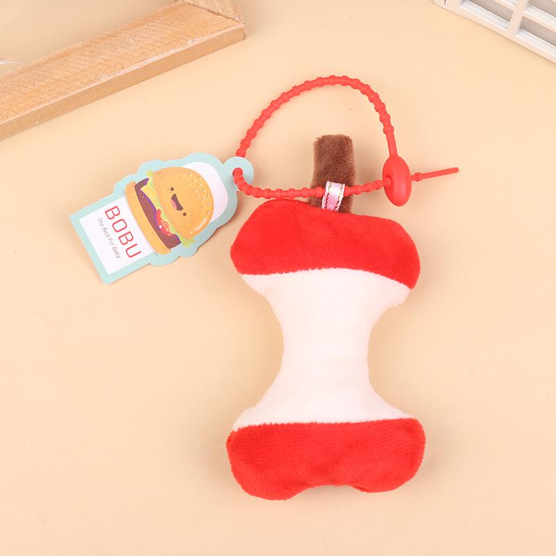 1Pc Plush Cartoon Bone Key Chain For Women Cool Cute Creative Funny Apple Core Fashion Pendant Key Ring Accessories Gift