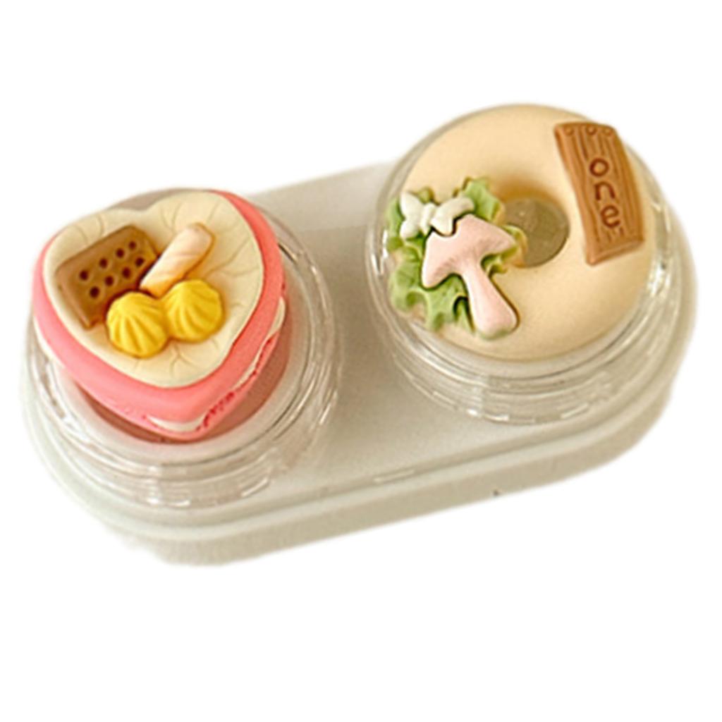 Portable Contact Lenses Case Remover Tool with Cover Travel Easy Carry Plunger Suction Cup Applies Contacts Safely