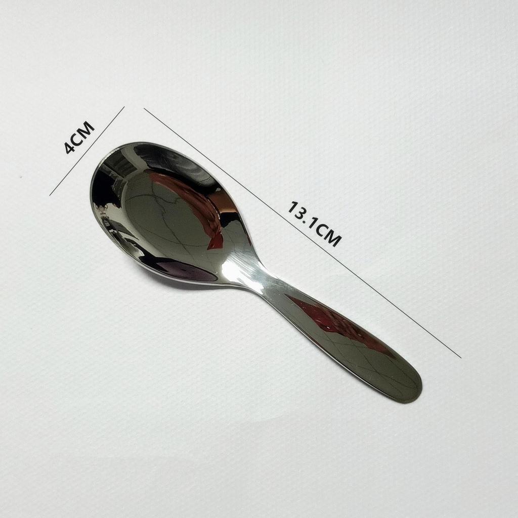 Set di Posate per Bambini in Acciaio Inossidabile: Cucchiaio, Forchetta, Cucchiaio da Zuppa, Cucchiaino da Riso per Bambini, Design Portatile e Carino.