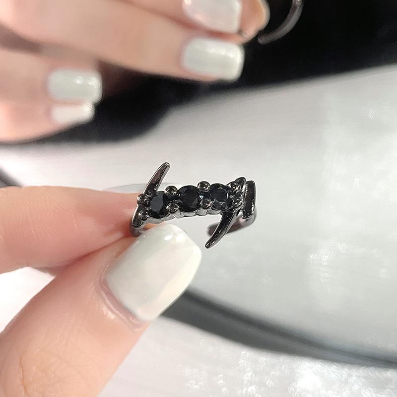 Love Dark Cross Open Ring Set Personality Fashion High Sense Light Luxury Ring Women