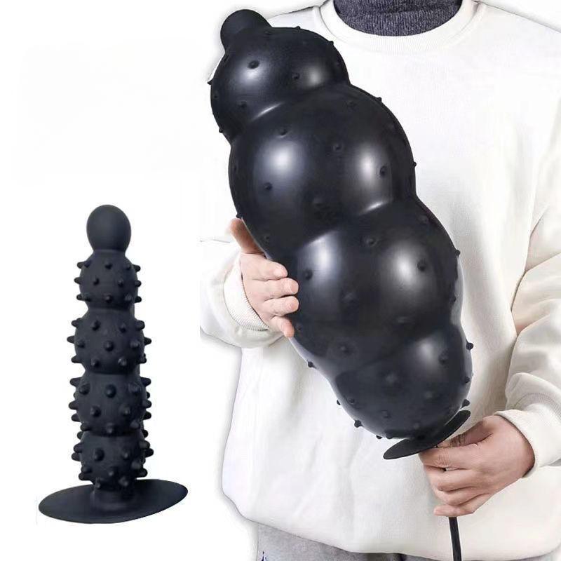 Wibrator Nadmuchiwany Korek Analny Ogromny Korek do Pośladków Dildo Pompka Rozszerzanie Pochwy Anusa Masażer Prostaty Zabawki Seksualne dla Kobiety Mężczyzny Geja
