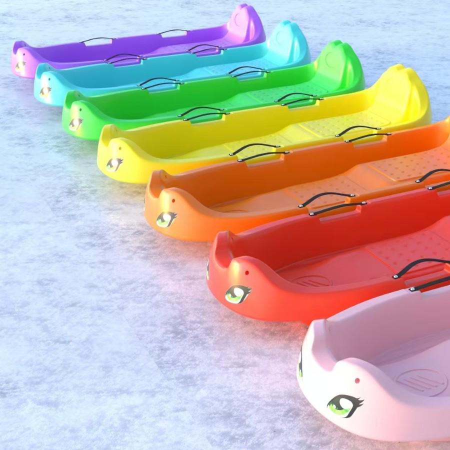 Little Dragon Double Person Sled for Children & Adults - Thickened Outdoor Grass Sliding Board