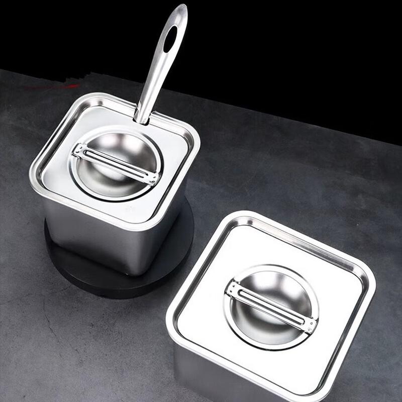 Stainless Steel Square Storage Jar with Lid