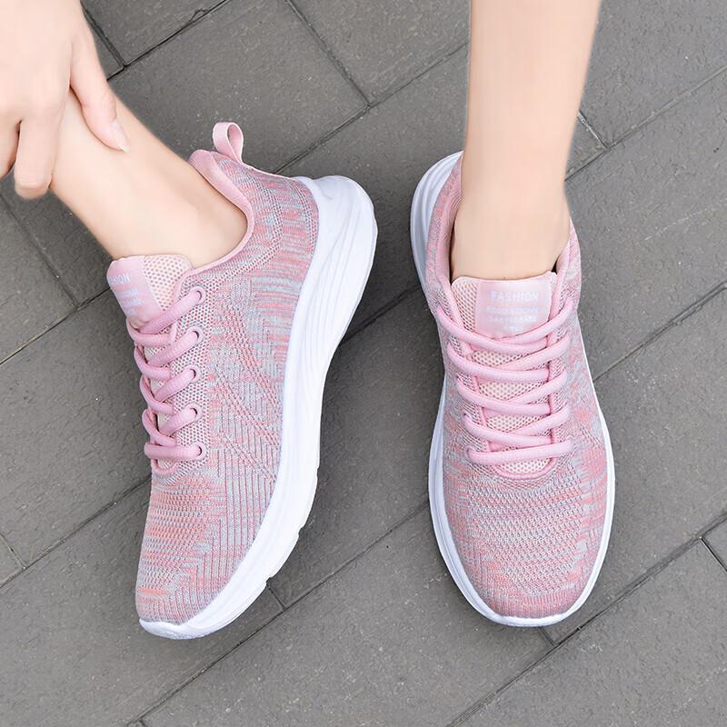 

High school entrance examination sports special shoes women s shoes lightweight shock absorption girls running shoes junior high school students physi 41 розовый