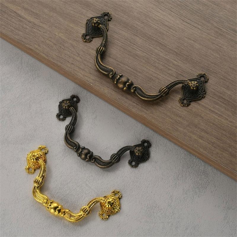 Drawer Rings Pulls Zincs Alloy Dressers Knob Cupboard Handle Vintage Furniture Handle Bedsides Cabinet Pull Hardware