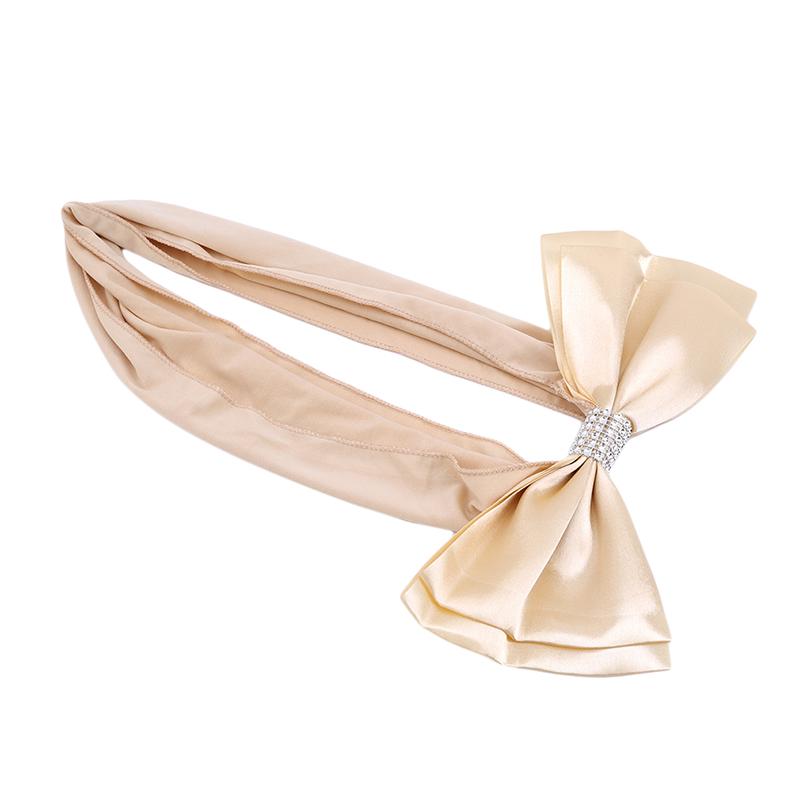 Chair Sash Satin Chair Sash Lycra Bow Tie Wedding Banquet Hotel Party Decoration