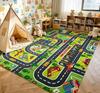 Car Play Mat for Boys and Girls Highway City Traffic-Themed RugsRugs for Playroom Non-Slip Kids Play Rug  for Kids Toy Cars Kids