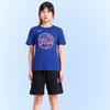 Nike X NBA Philadelphia 76ers Minimalist Numeric Logo Print Crew Neck Comfortable Short Sleeve T-Shirt Kids Tops Blue 3Z2B7BBWZ-76R