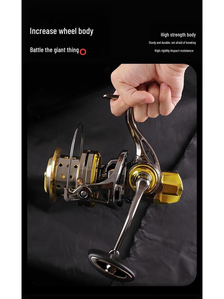 Krossing Full Metal Long-Cast Spinning Reel – Anti-Seawater, Large Fishing Anchor Reel