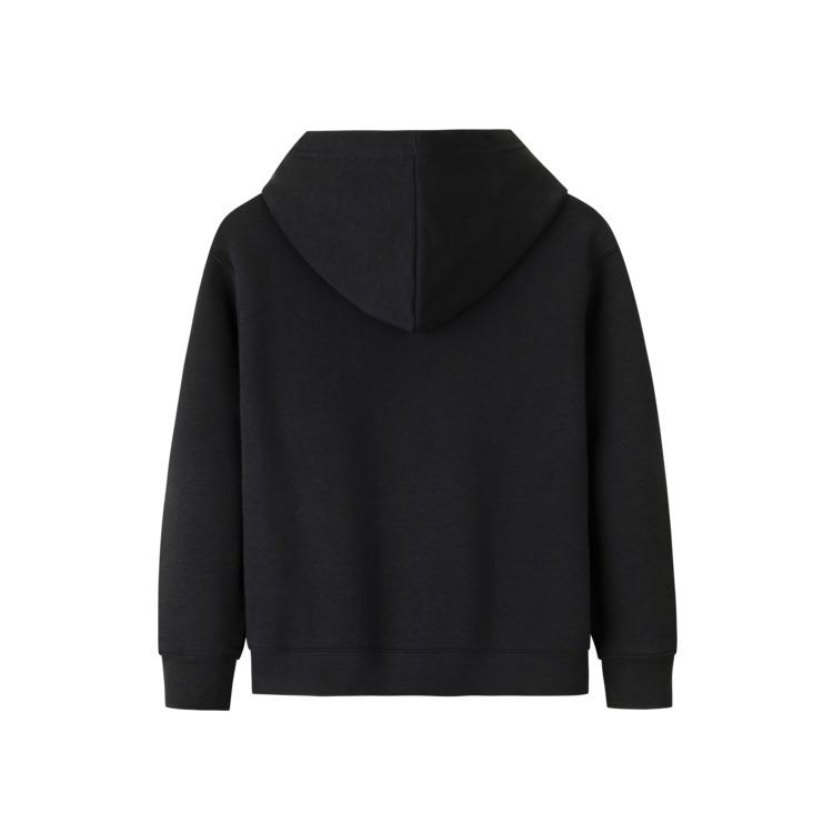 Jordan Felpa con cappuccio per bambini, comoda, morbida, tinta unita, versatile, nera JD2342088GS-002