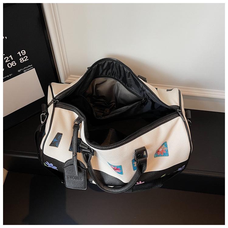 Cross-border Fashion Floral Shoulder Bag 2026 - Large Capacity Travel & Fitness Handbag