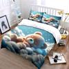 Plush Teddy Sleeping Peacefully Printed Duvet Cover Set1 Duvet Cover+2 Pillowcasemulti Size Bedroom Bedding Decor Luxury Gifts