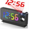Simple and Creative LED Electronic Projection Alarm Clock Multi-functional Desktop Clock with Temperature for Students
