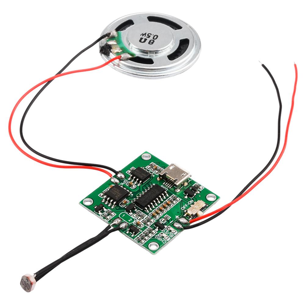 Sound Recorder Module Voice MP3 WAV Music Player with Loudspeaker Button Control 8M RAM Capacity DIY Music Box for Greeting Card