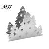Metal Paper Towel Dispenser Christmas Tree Napkin Holder, Stainless Steel Vertical Stand, Holiday Dining Table Centerpiece Decorative for Party Modern