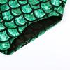 Girls' Two-Piece Mermaid Swimsuit with Bow and Fish Scales