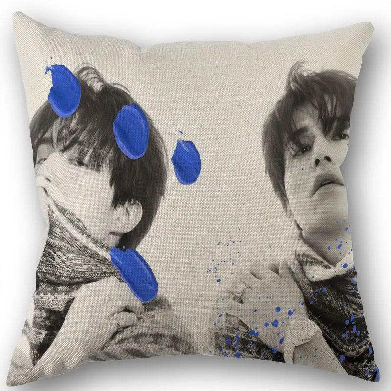 Nice Lee Dong Wook KPOP Pillowcase Cotton Linen Fabric Square Zipper Pillowcase New 45X45cm Wedding Decorative Pillow Cover 1210