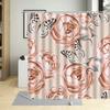 Spring Flowers Butterfly Shower Curtain Daisy Rose Orchid Floral Plant Home Decor Screens Waterproof Bathroom Curtains With Hook