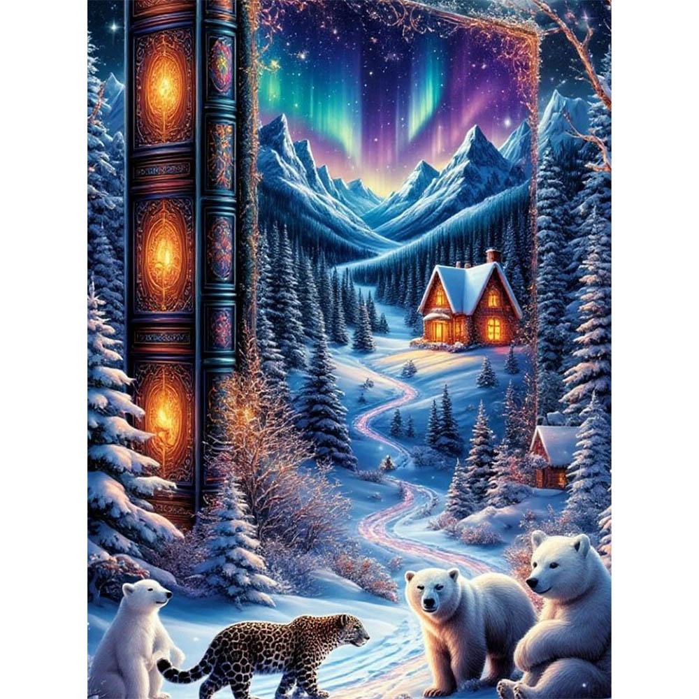 

Full Diamond Animal Diamond Decorative Painting Kit 5D Diamond Embroidery Handmade Crafts Rhinestone Art Interior Wall Decor Round 20x30cm