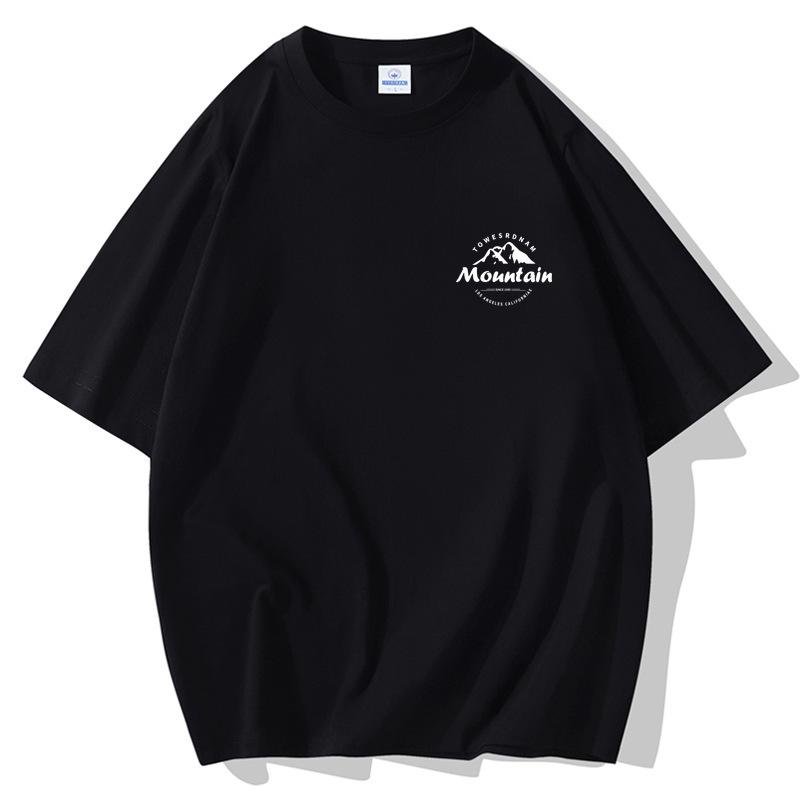 

Футболка мужская Snow Mountain Loose с короткими рукавами, 100% хлопок, большой размер 2XL чёрный