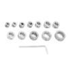 12 Stück/Set 3-16mm Edelstahl Bohrtiefenanschlag Bohrer Tiefenanschlag Kragen Set Bohrbegrenzer Bohrbegrenzer Bohrer Tiefenanschlagkragen