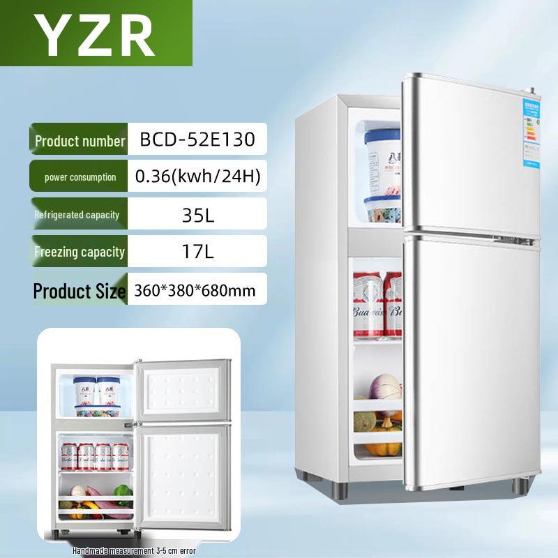 First-Class Energy-Saving Mini Fridge: Compact Double-Door Refrigerator for Home, Office, Dorm, or Rental Room