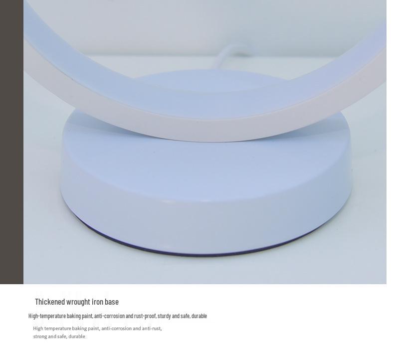 Lampe de Table LED Nordique: Lampe de chevet à anneau rond pour l'ambiance, le sommeil et l'allaitement