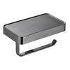 Modern Luxury Gunmetal Bathroom Towel Rack Set Flat Tube Hardware Suite Hotel Home Renovation