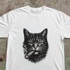 Raucherkatze T-Shirt: Retro 90er Grunge Stil (Komfortfarben)