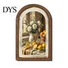 Rustikale Wohnaccessoires Zitronenbogige Wandkunst Dekoration, Pastorale Blumen Holzschild, Nordischer Tulpen-Schild Stil Dekoration für Küche Schlafzimmer Wohnzimmer