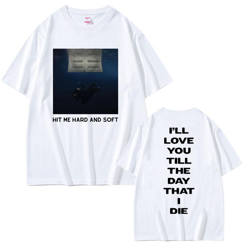 Hit Me Hard and Soft 2024 Tour T-Shirt Unisex Damenmode Trendige T-Shirts Unisex Lässige Baumwolle Übergroße T-Shirts Kurzarm