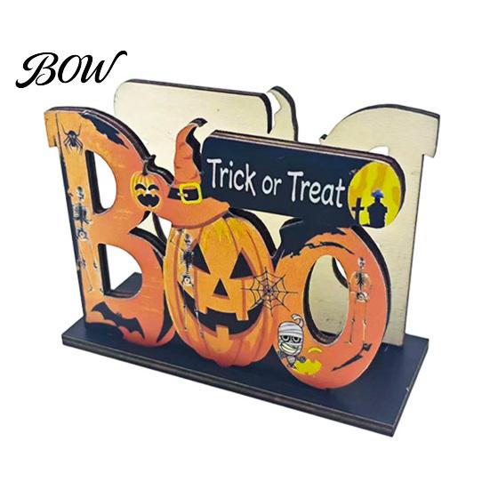 Seasonal Home Accents Halloween Wooden Napkin Holder, Ghost Pumpkin Decorative Tabletop Tissue Dispenser, Gift for Paper Storage Organizer Holiday