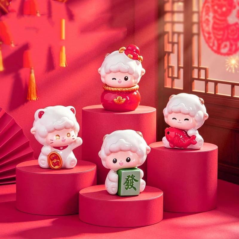 2027 Chinese Zodiac Goat Lunar Diy Animal Fairy Home Garden Decoration Miniature Items Figurines Ornaments Room Decor