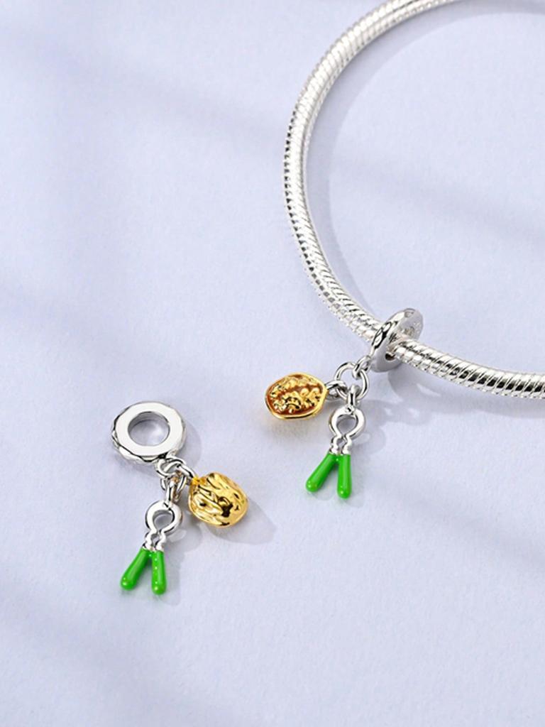 Basketball Sports Beads Charm Copper Plated Fit Charms Copperoriginal Bracelet For Jewelry Making Diy Charm