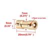 Brass Coupling: Diameter Reduction Adapter for 2/2.3/3/3.17/4/5/6mm Transmission Shafts