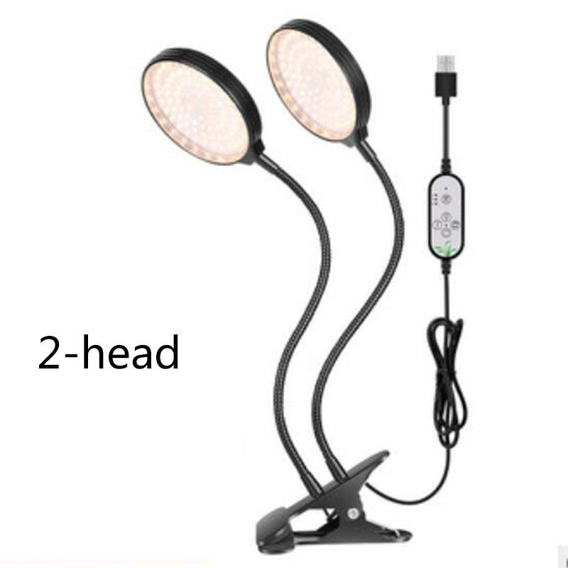 DC 5V USB Timer LED Grow Light Yellow Light Plant Flower Growing Phytolamps Desktop Clip Phyto Lamps Indoor Greenhouse