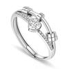 Heart-Shaped Birthstone Spinner Ring - Stress-Relief Roller Ball for Men & Women