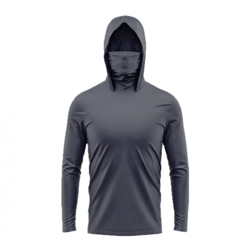 Mens UPF100 Sun Protection Hooded Fishing Jacket Lightweight Quick-Dry Outdoor