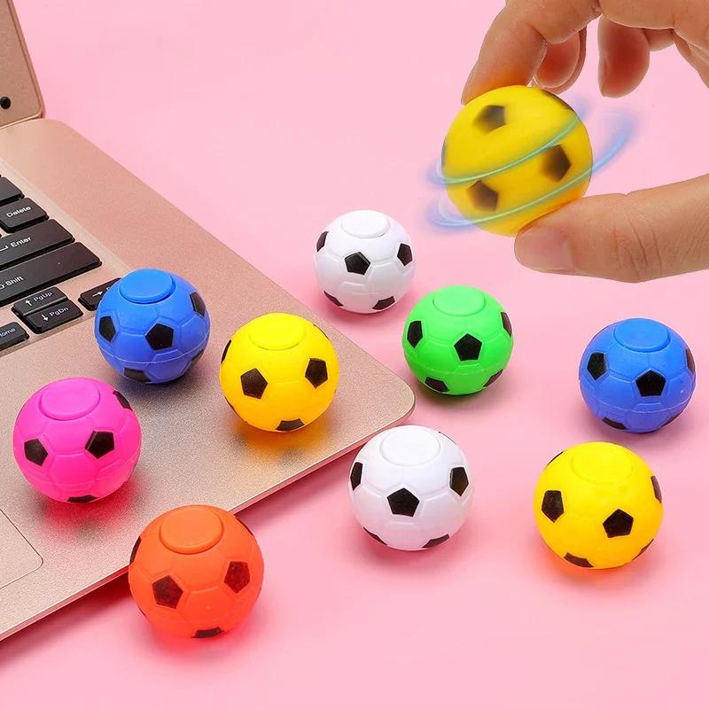 Non-Toxic 9Pcs Football Finger Spin Toy School Kindergarten Soccer Party Favor Gift Guests Kids Birthday Party Gift Bag Stress Relief Toys