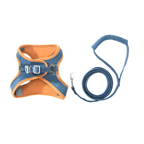 

Pet Harness Cat Halter Soft Breathable Vest with Cat Leash Reflective Safety Harness for Outdoor Walking And Traveling S помаранчевий/синій